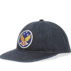 RRL Winged Logo Denim Ball Cap