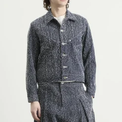 Sage Nation Needle Punch Denim Jiji Jacket