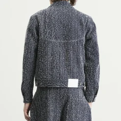 Sage Nation Needle Punch Denim Jiji Jacket