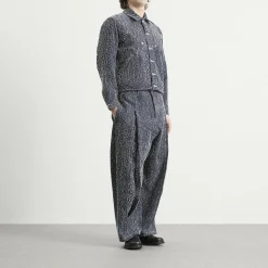 Sage Nation Needle Punch Denim Jiji Jacket