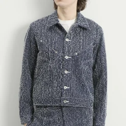 Sage Nation Needle Punch Denim Jiji Jacket