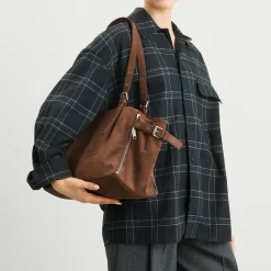 SAMO ONDOH Zipper Shopper Shoulder Bag