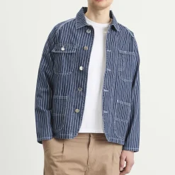 Service Works Pinstripe Denim Coverall Jacket