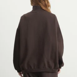 SKIMS Boyfriend Fleece Slouchy Turtleneck Pullover