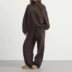 SKIMS Boyfriend Fleece Slouchy Turtleneck Pullover