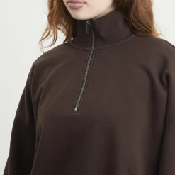 SKIMS Boyfriend Fleece Slouchy Turtleneck Pullover