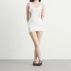 SKIMS Cotton Jersey Cut-Out Mini Dress