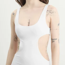 SKIMS Cotton Jersey Cut-Out Mini Dress