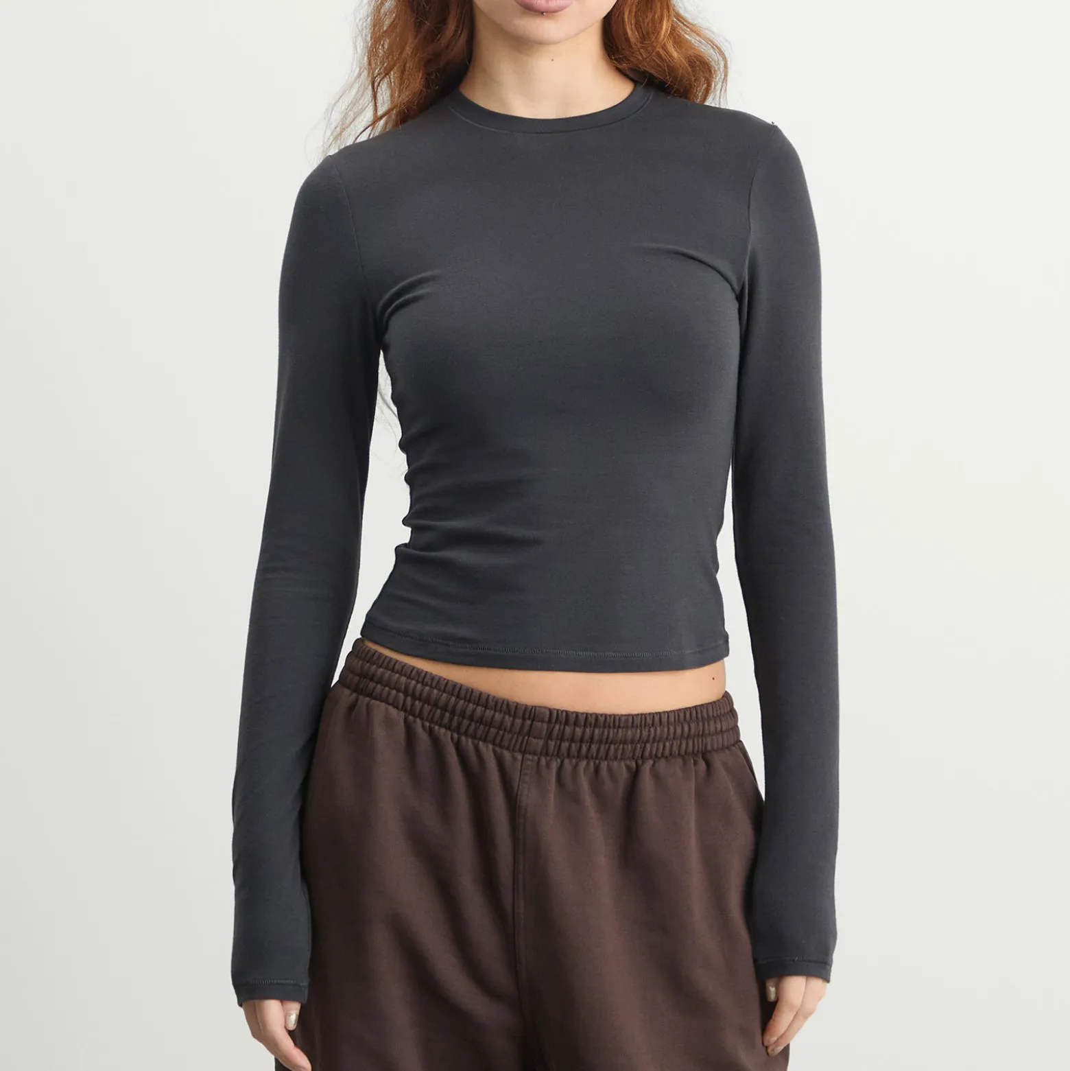 SKIMS Cotton Jersey Long Sleeve T-Shirt