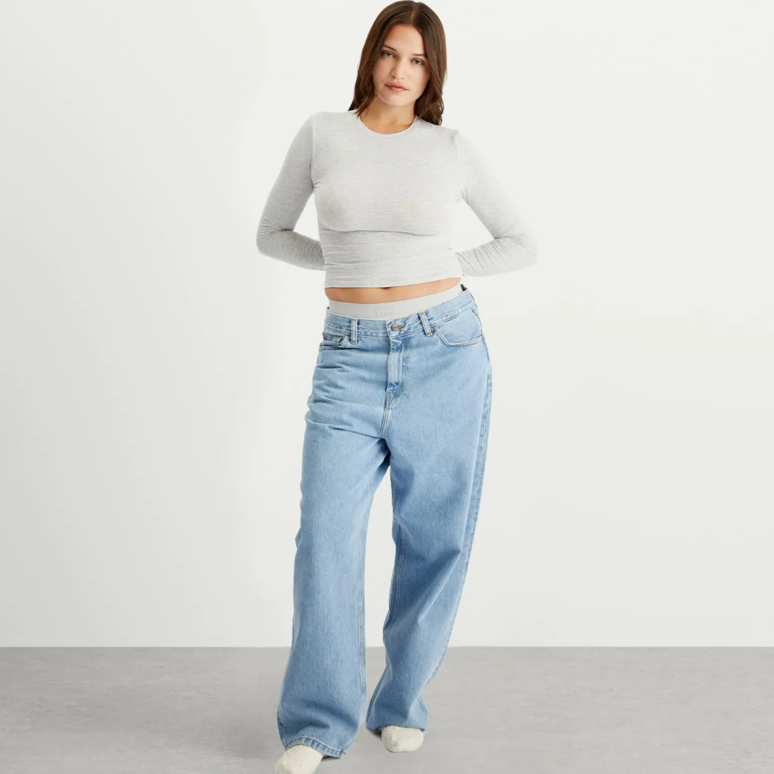 SKIMS Cotton Jersey Long Sleeve T-Shirt