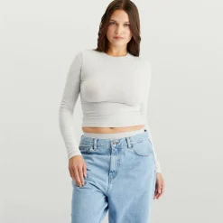 SKIMS Cotton Jersey Long Sleeve T-Shirt
