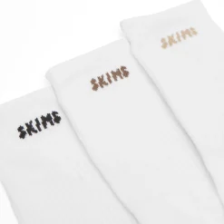 SKIMS Logo Ribbed Crew Sock 3 Pack