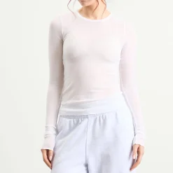 SKIMS Sheer Cotton Long Sleeve Tee