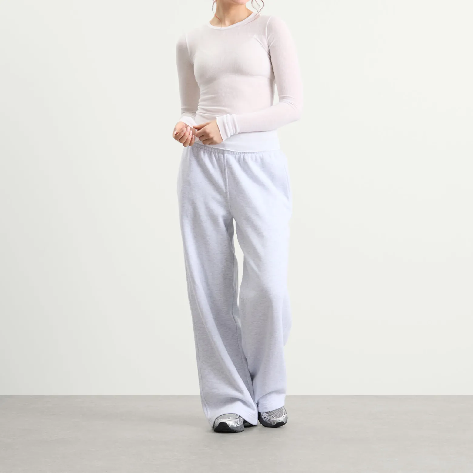 SKIMS Sheer Cotton Long Sleeve Tee