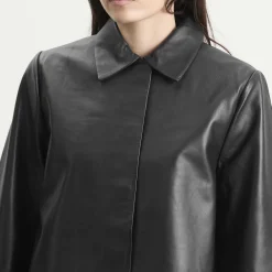 St. Agni Leather Minimal Jacket