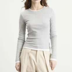 St. Agni Organic Cotton Layered Long Sleeve Top