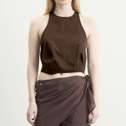 ST. Agni Paper Taffeta Cocoon Top