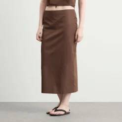 ST. Agni Paper Taffeta Column Skirt