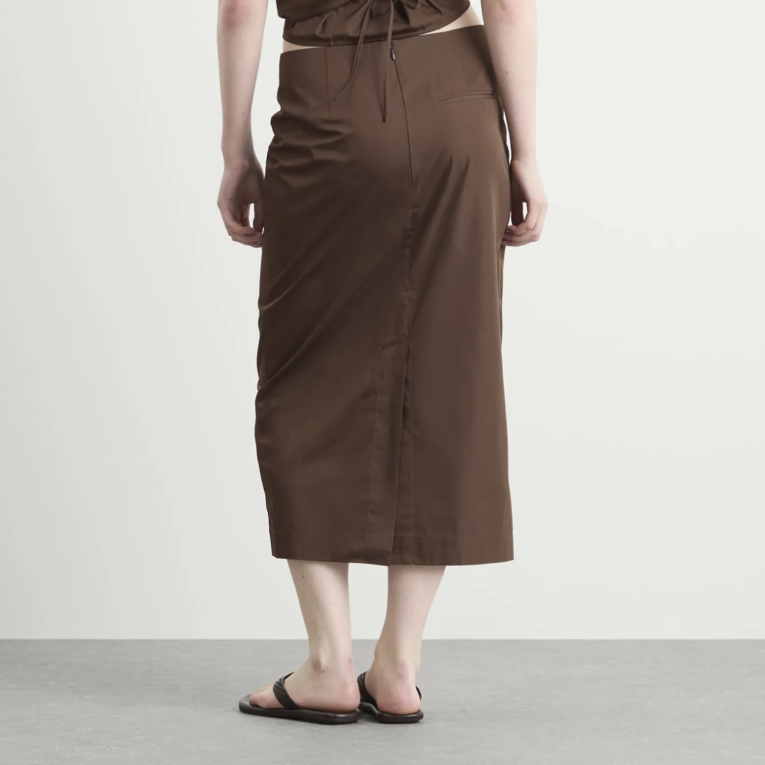 ST. Agni Paper Taffeta Column Skirt