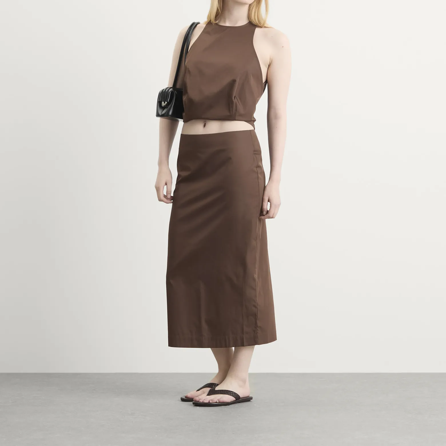 ST. Agni Paper Taffeta Column Skirt
