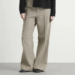 STEL Check Straight Leg Trousers