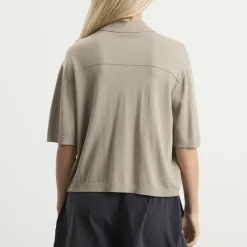 STEL knit polo top