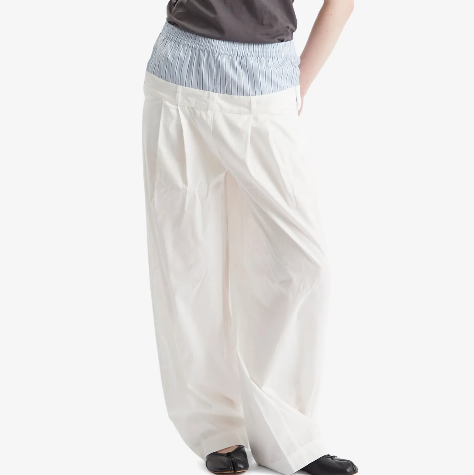 STEL Layered Wide Barrow Leg Trousers