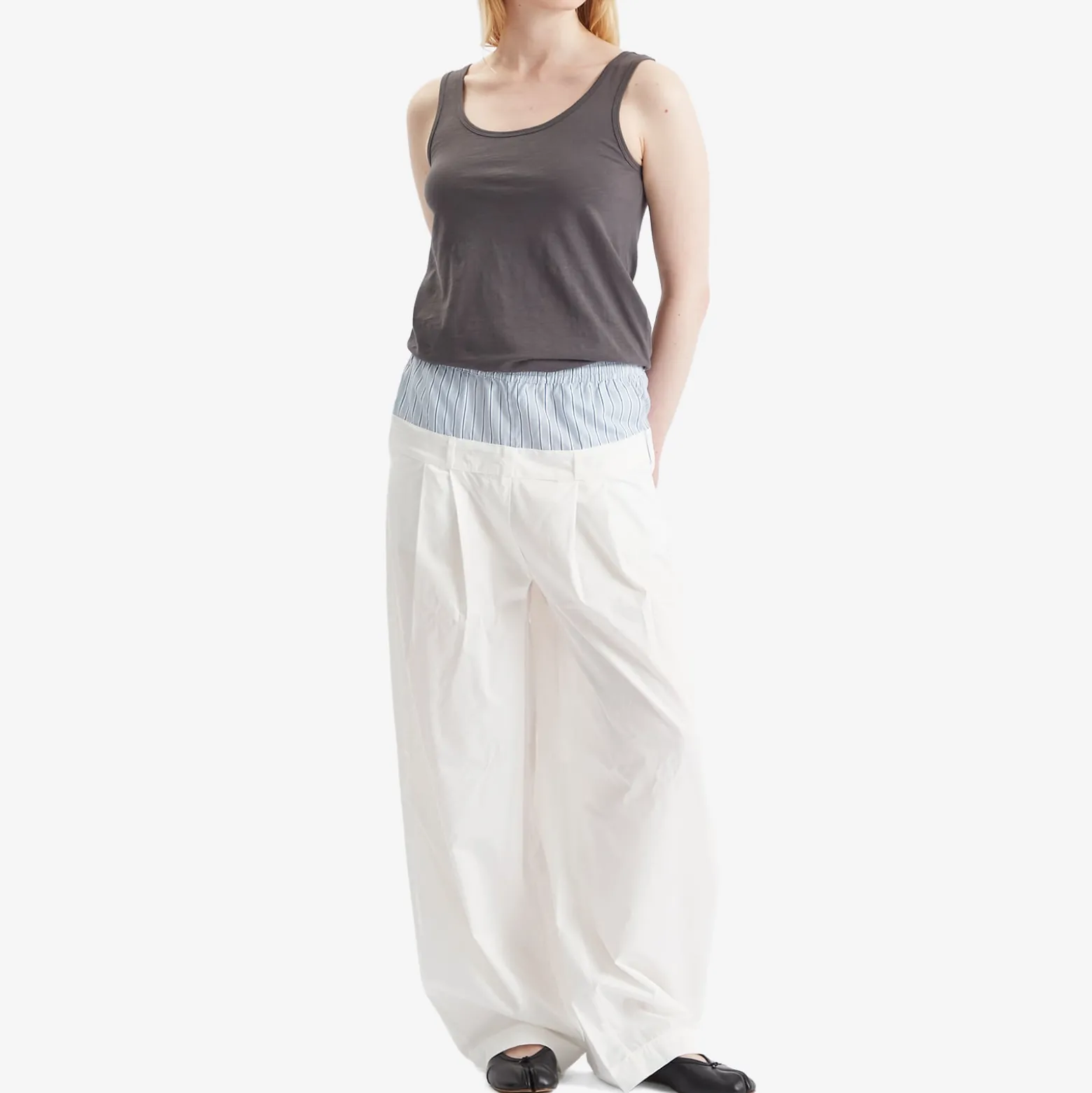 STEL Layered Wide Barrow Leg Trousers