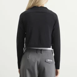 STEL side tie V neck jumper