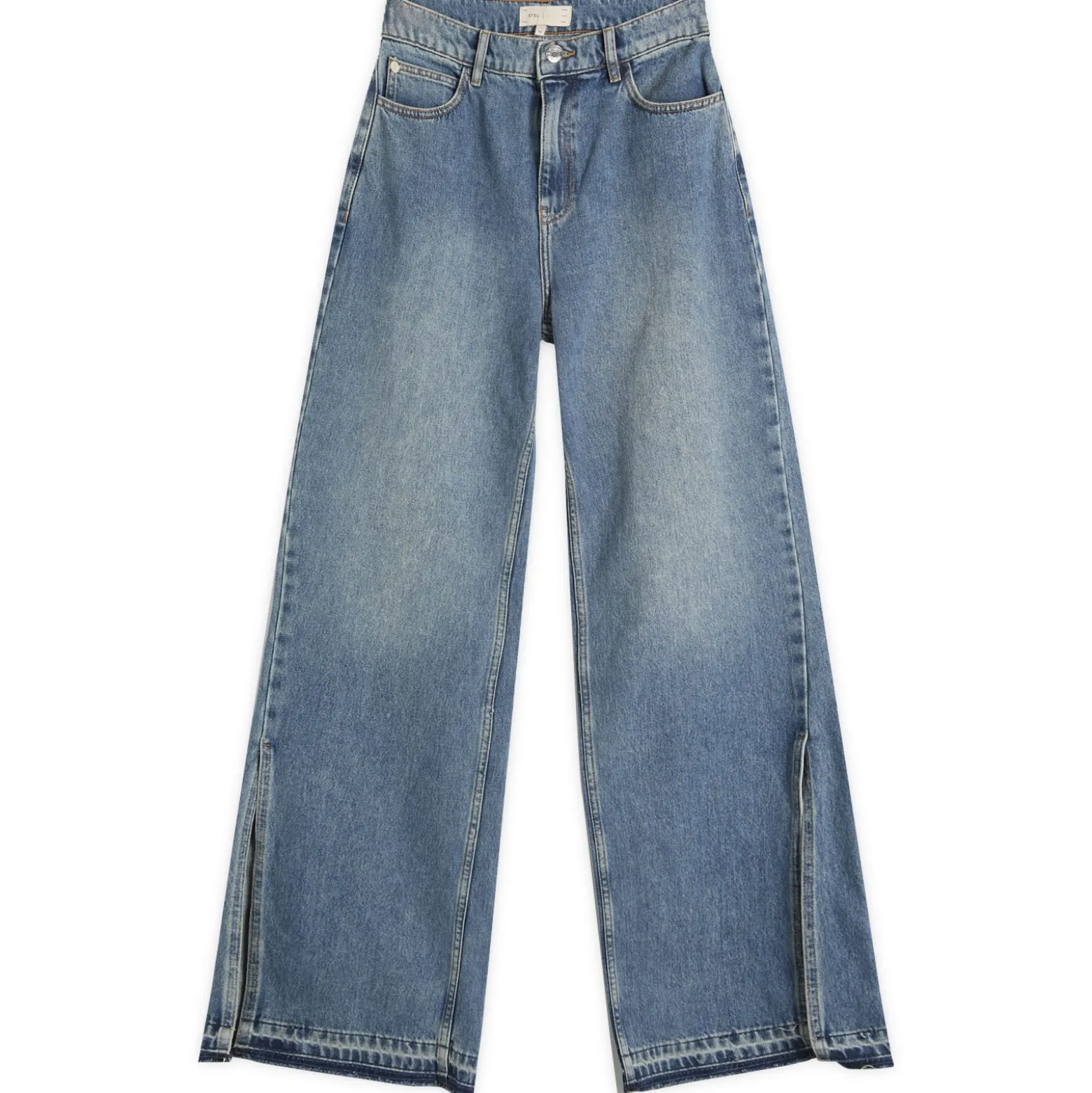 STEL Split Hem Relaxed Denim Jeans