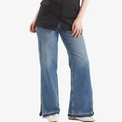 STEL Split Hem Relaxed Denim Jeans