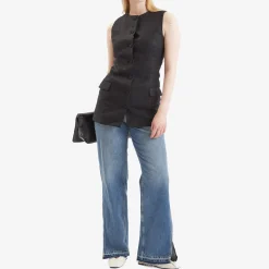 STEL Split Hem Relaxed Denim Jeans