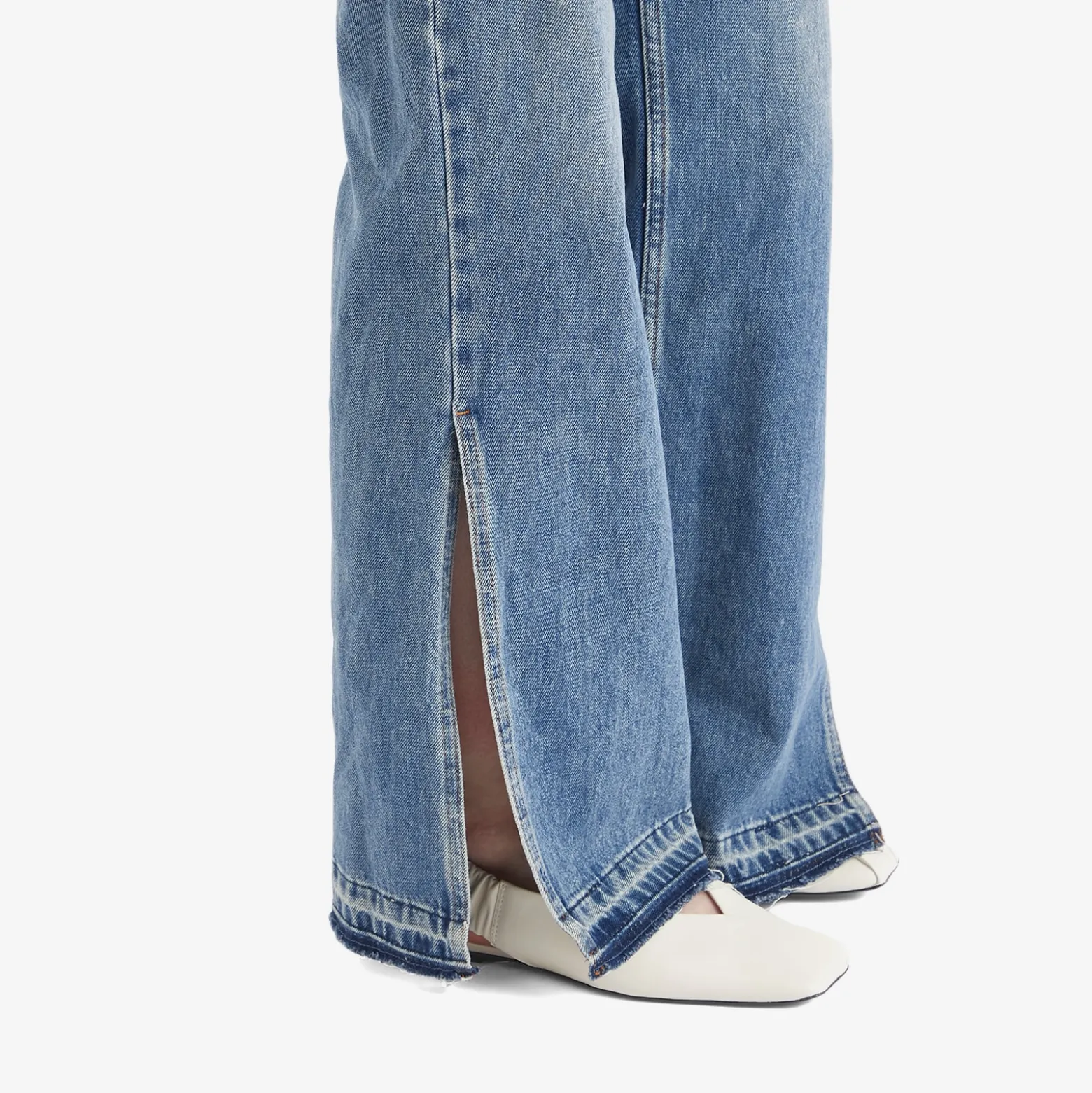 STEL Split Hem Relaxed Denim Jeans