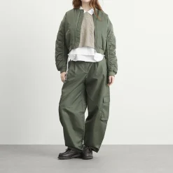STEL Tapered Nylon Barrel Leg Trousers