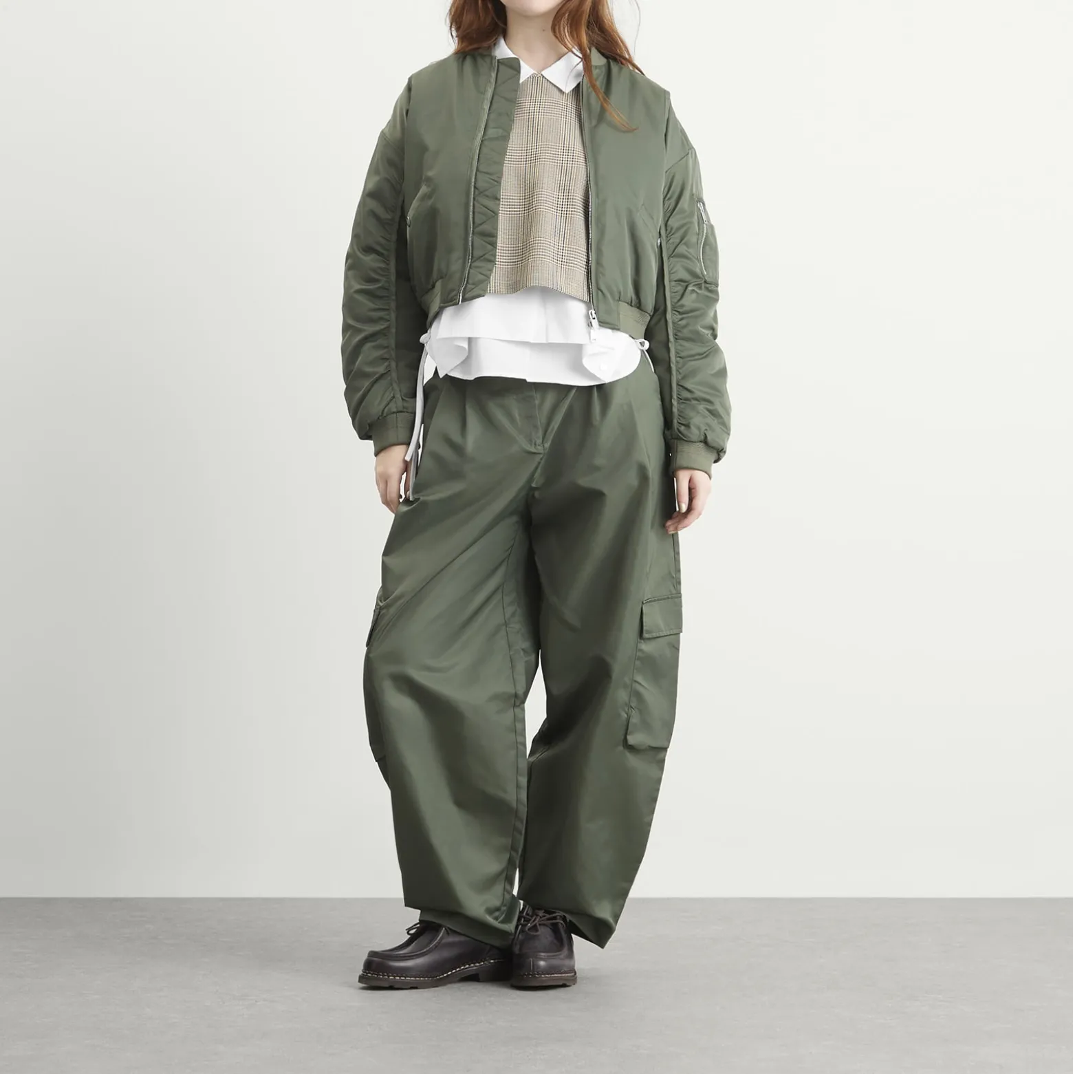 STEL Tapered Nylon Barrel Leg Trousers