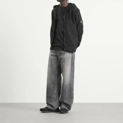 Stone Island Garment Dyed Zip Hoodie