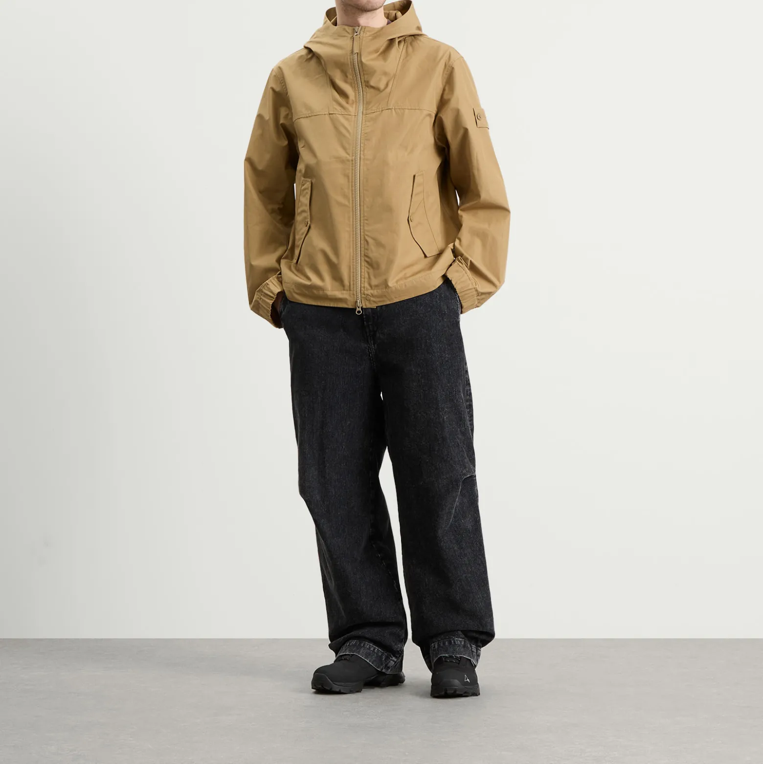 Stone Island Ghost Cotton Canvas Hooded Jacket