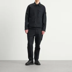 Stone Island Ghost Cotton Canvas Zip Shirt Jacket