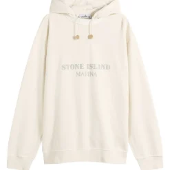 Stone Island Marina Garment Dyed Logo Hoodie