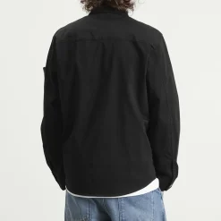 Stone Island Organic Cotton Satin Zip Shirt Jacket