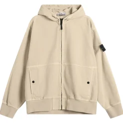 Stone Island Panama Cotton Old Effect Hooded Jacket
