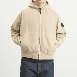 Stone Island Panama Cotton Old Effect Hooded Jacket