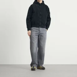 Stone Island Panama Cotton Old Effect Hooded Jacket