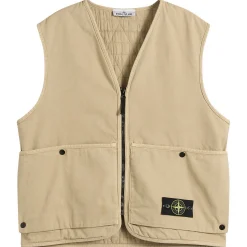 Stone Island Panama Cotton Old Effect PrimaLoft Vest