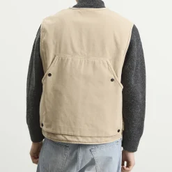 Stone Island Panama Cotton Old Effect PrimaLoft Vest