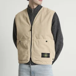 Stone Island Panama Cotton Old Effect PrimaLoft Vest