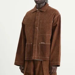 Story mfg. Canvas Brown Wonky-Wear Sot Jacket