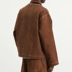 Story mfg. Canvas Brown Wonky-Wear Sot Jacket