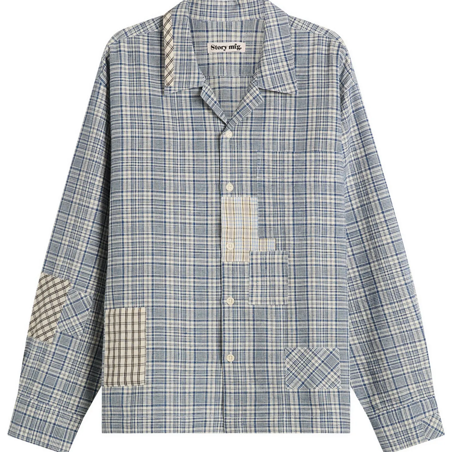 Story mfg Greetings Patchwork Long Sleeve Shirt