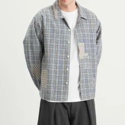 Story mfg Greetings Patchwork Long Sleeve Shirt